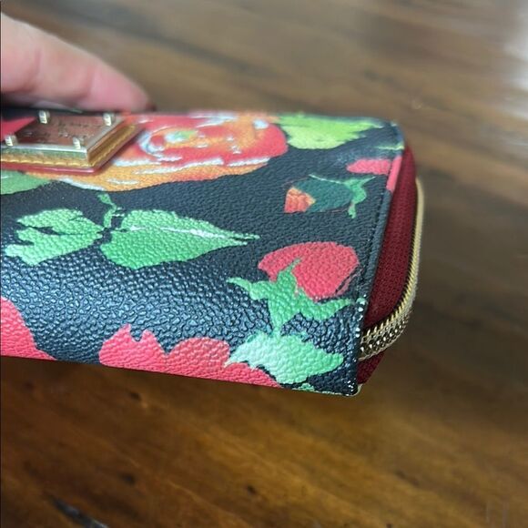 Dooney & Bourke Black and Red Wallet with Zip-Around Closure - Picture 5 of 11